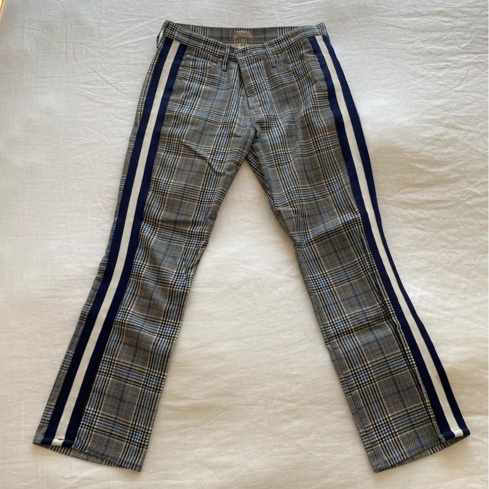 Mother Cropped plaid pants